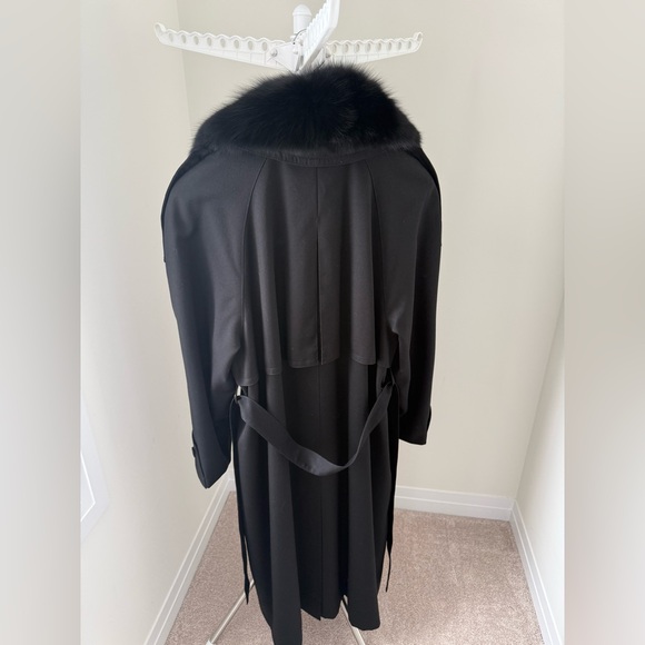 Vintage wool&fur trench coat - Picture 3 of 10